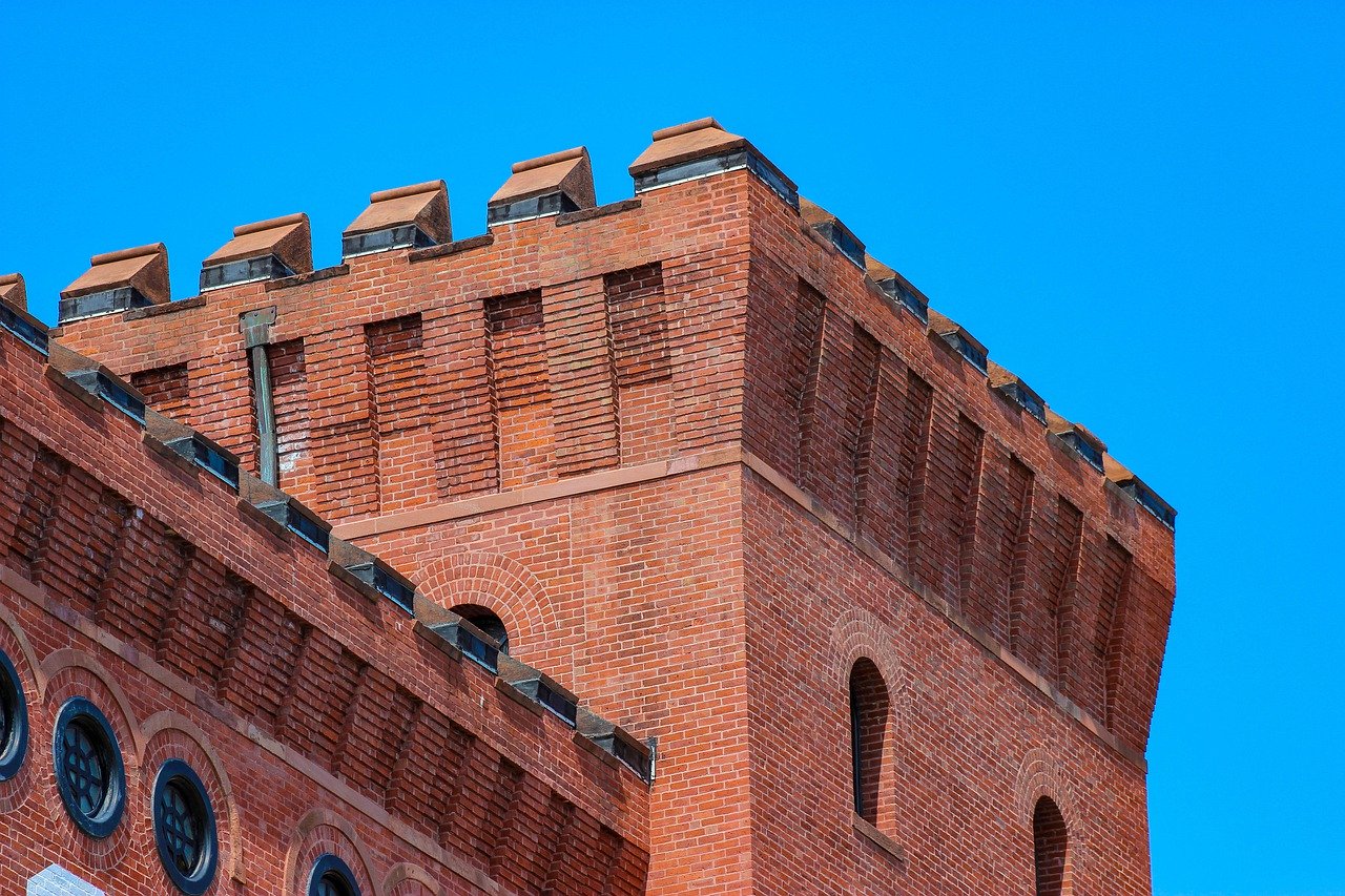 brick, tower, building