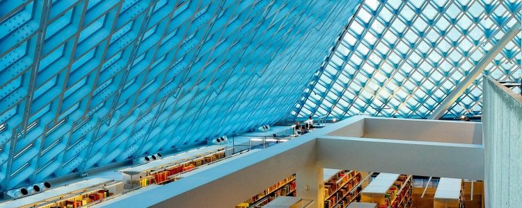 library, books, shelves